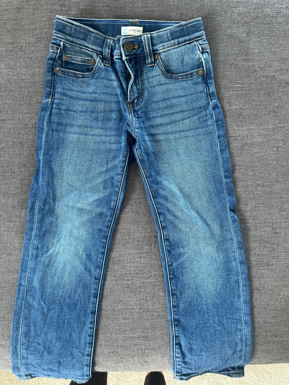 Boys Crewcuts Straight-Leg Jeans in Medium Blue Wash